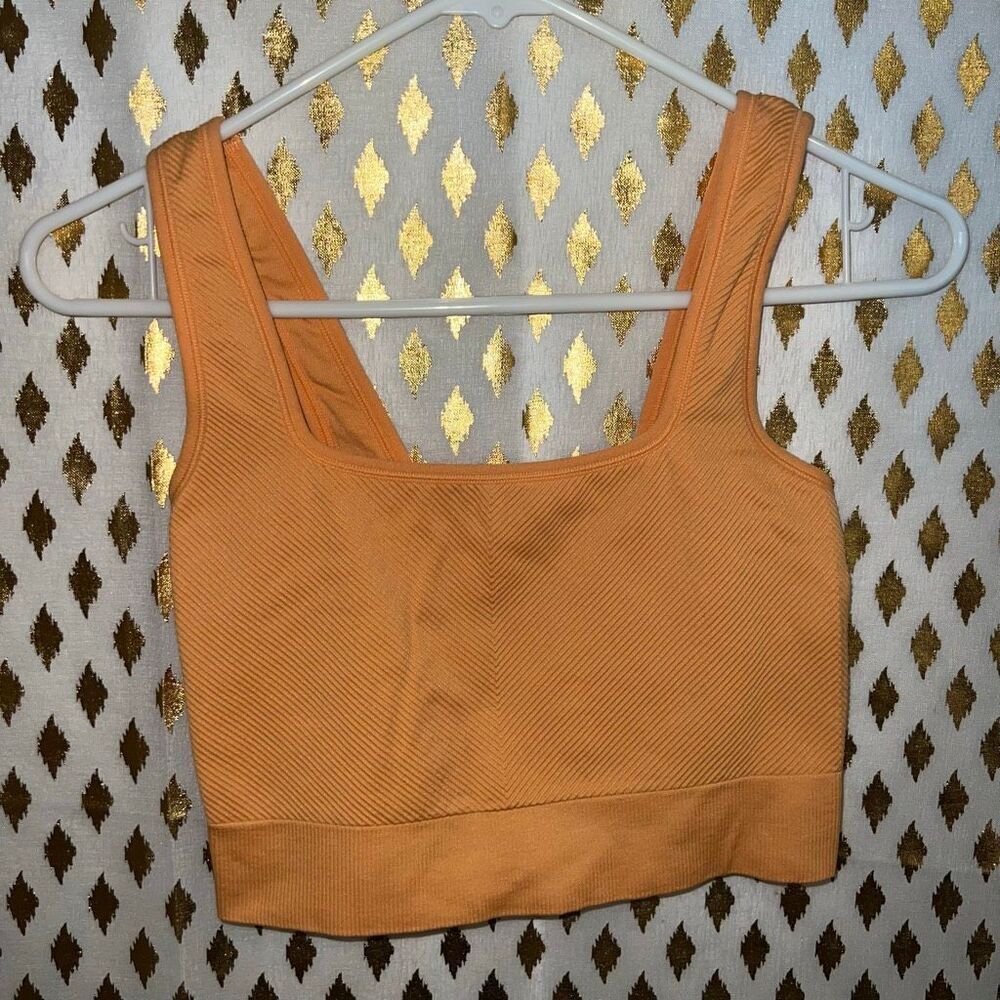 All in motion crop top orange coral size S